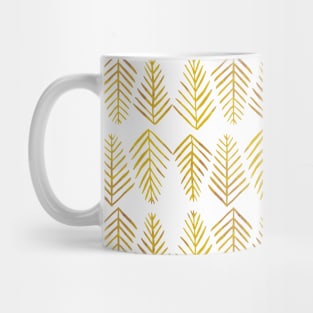 Watercolor pine trees pattern  - ochre Mug